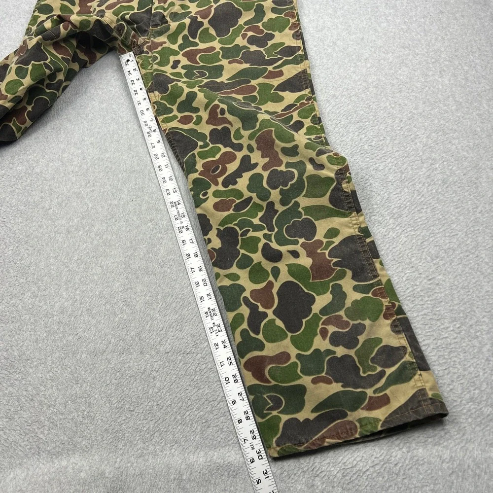 VTG Saf-T-Bak Frog Skin Pants Mens 36x30* Camo Duck Hunt Talon 42 USA Made Retro